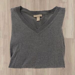 Banana Republic Gray V-Neck Sweater